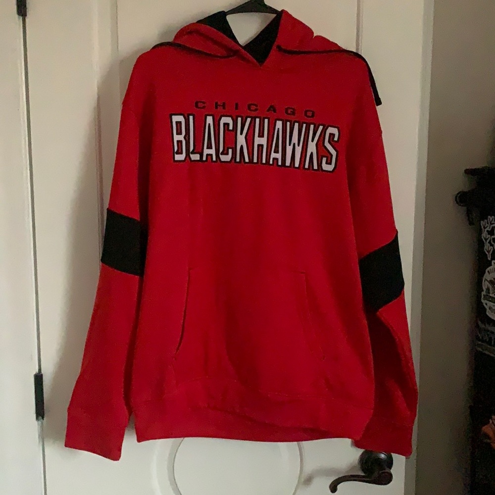 Official NHL Chicago Blackhawks Hoodie Sweatshirt Large 42/44 Kangaroo Pocket